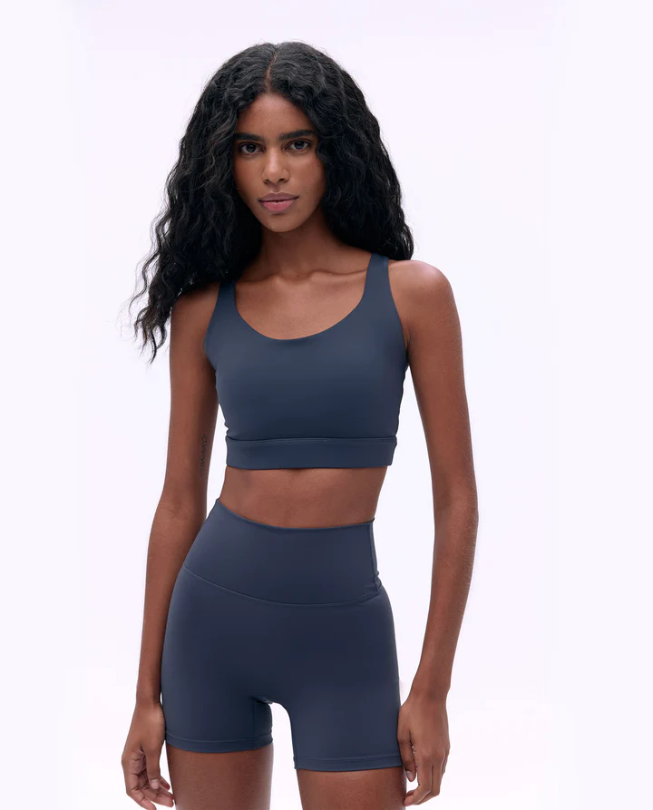 Experience sleek support and all-day comfort with the Ultimate Cross Back Bra in Midnight Blue.