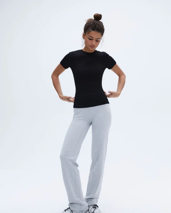 Cotton Yoga Pant - Grey Melange