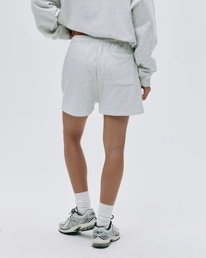 Varsity Sweat Shorts - Light Grey Melange