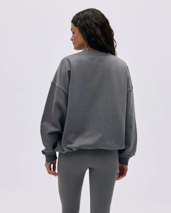Varsity Oversized Sweatshirt - Dark Grey