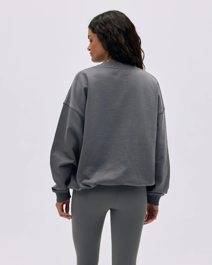 Varsity Oversized Sweatshirt - Dark Grey