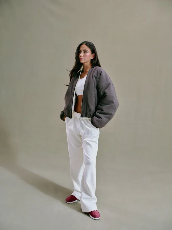 Reversible Bomber Jacket - Marshmallow White/Coffee Bean